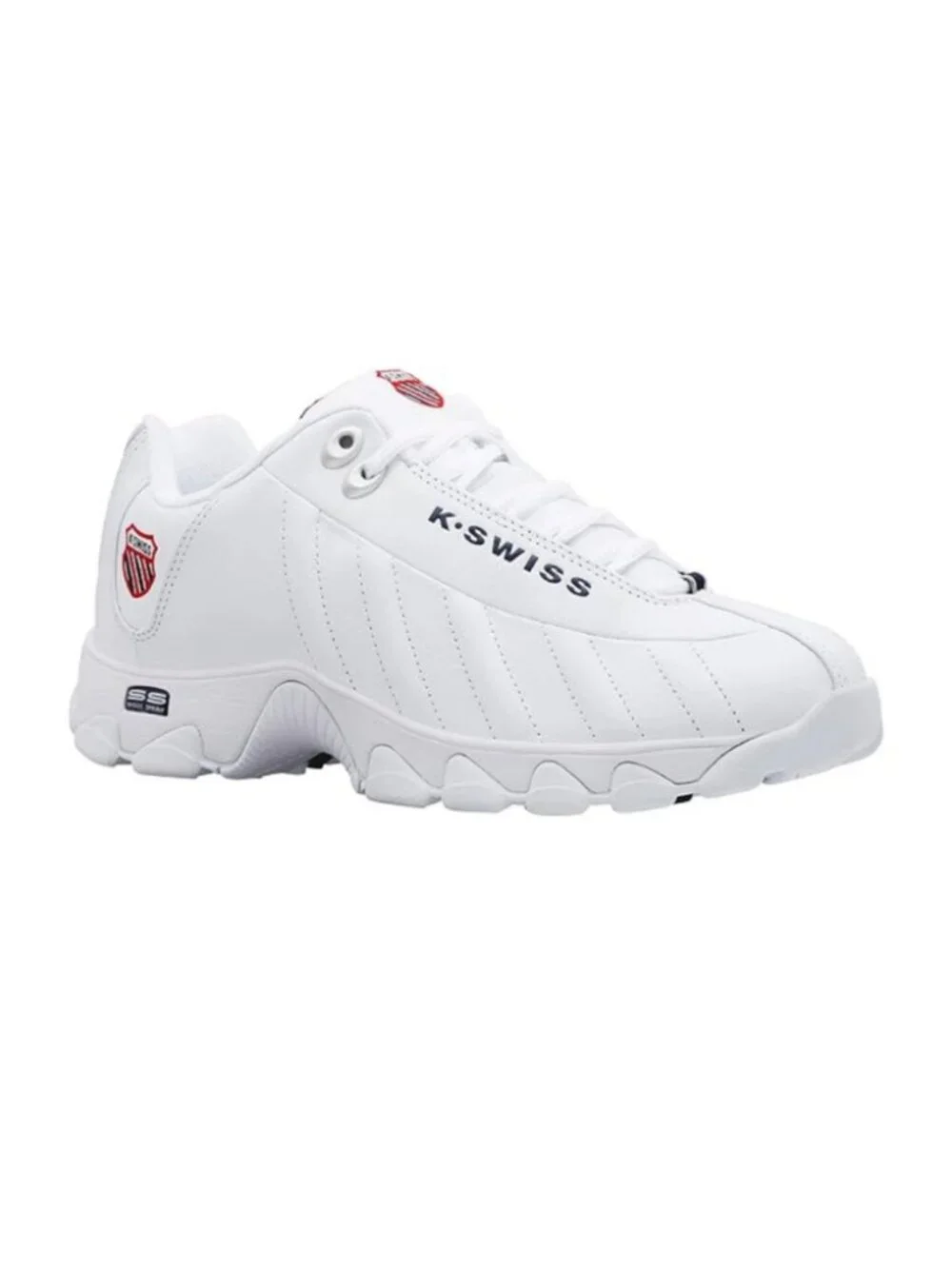 K-Swiss Men's ST329 CMF 03426-130-M White / Navy / Red Sneaker